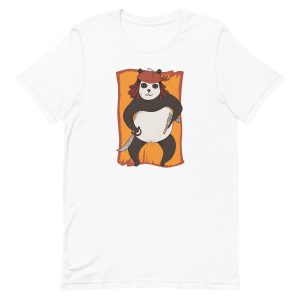 unisex-staple-t-shirt-white-front-6a18496aa29bc.jpg Panda Pirate T-Shirt