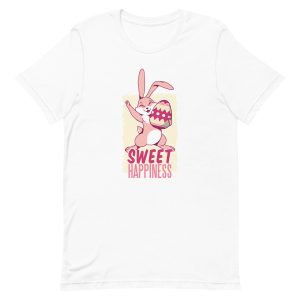 unisex-staple-t-shirt-white-front-6a18f757ece49.jpg Easter Sweet Happiness T-Shirt