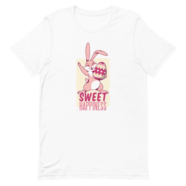 unisex-staple-t-shirt-white-front-6a18f757ece49.jpg Easter Sweet Happiness T-Shirt