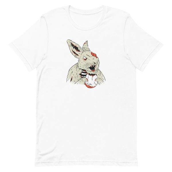 unisex-staple-t-shirt-white-front-6a18f7f2492a4.jpg Horror Bunny T-Shirt
