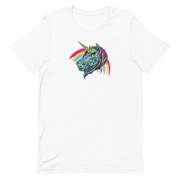 unisex-staple-t-shirt-white-front-6a18fbac346aa.jpg Creepy Unicorn T-Shirt