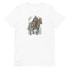 unisex-staple-t-shirt-white-front-6a18fc3d75ded.jpg Horseriding Knight Templar T-Shirt