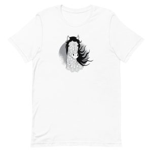 unisex-staple-t-shirt-white-front-6a191c16b5a22.jpg Mandala Horse T-Shirt