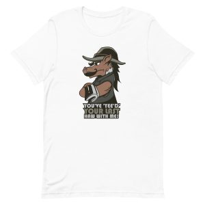 unisex-staple-t-shirt-white-front-6a191da5c656a.jpg Horse Yee Haw T-Shirt