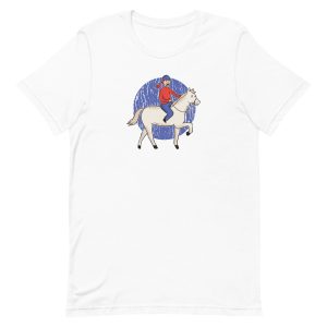unisex-staple-t-shirt-white-front-6a191df472c8c.jpg Girl Riding Horse T-Shirt