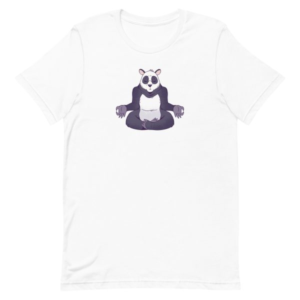 unisex-staple-t-shirt-white-front-6a191f4930cd1.jpg Panda Meditating T-Shirt