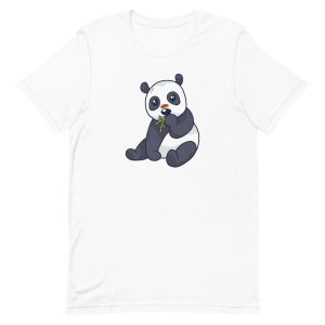 unisex-staple-t-shirt-white-front-6a19204da44d2.jpg Cute Panda Bamboo T-Shirt