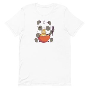 unisex-staple-t-shirt-white-front-6a19209e1ec67.jpg Ramen Panda T-Shirt