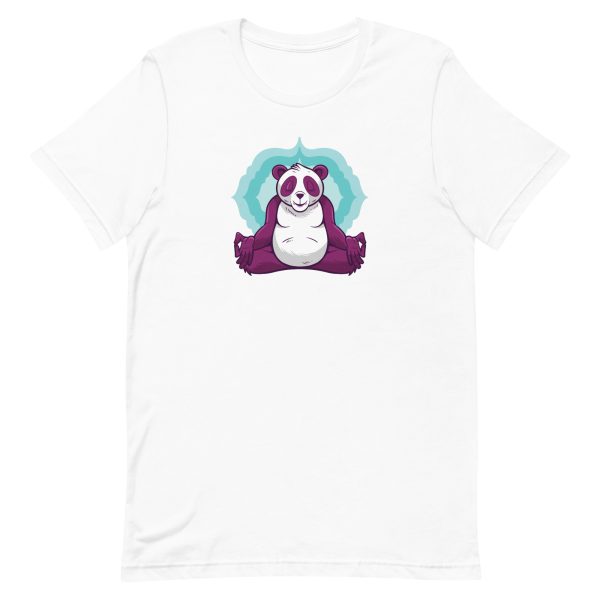 unisex-staple-t-shirt-white-front-6a192108cde55.jpg Panda Meditation T-Shirt