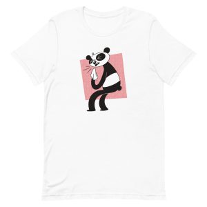 unisex-staple-t-shirt-white-front-6a1921b62bd90.jpg Allergic Panda T-Shirt