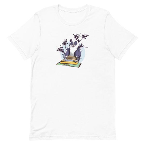 unisex-staple-t-shirt-white-front-6a193dc71cc8e.jpg Screen Printing Panda T-Shirt