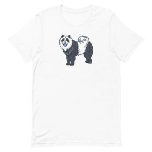unisex-staple-t-shirt-white-front-6a194c649921c.jpg Chow Chow Panda T-Shirt