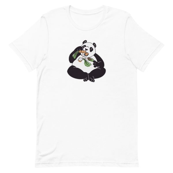 unisex-staple-t-shirt-white-front-6a19587845698.jpg Panda Eating T-Shirt