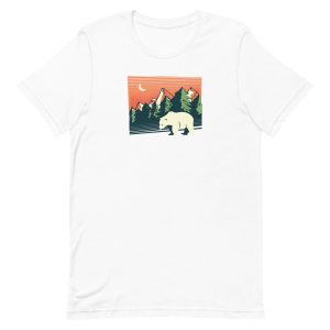 unisex-staple-t-shirt-white-front-6a195f1cbc701.jpg Polar Bear Landscape T-Shirt