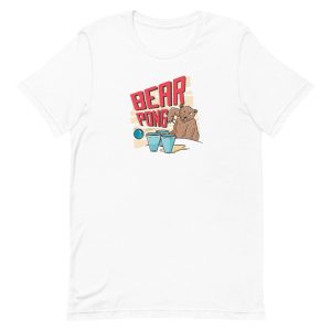 unisex-staple-t-shirt-white-front-6a19614b910e1.jpg Bear Pong T-Shirt