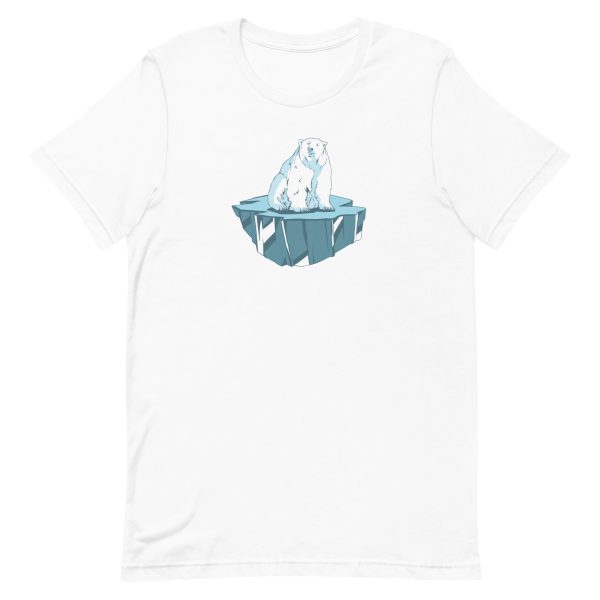 unisex-staple-t-shirt-white-front-6a1962c5b698b.jpg Polar Bear Sitting Ice T-Shirt