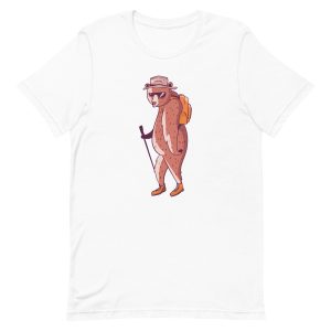 unisex-staple-t-shirt-white-front-6a196390a1d52.jpg Hiking Bear T-Shirt