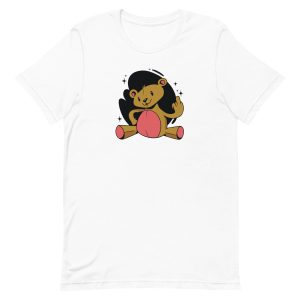 unisex-staple-t-shirt-white-front-6a196998949c9.jpg Rude Teddy Bear T-Shirt