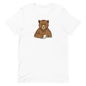 unisex-staple-t-shirt-white-front-6a196aad31e33.jpg Coffee Bear T-Shirt