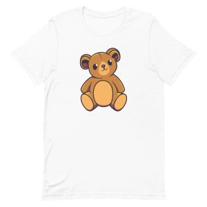 unisex-staple-t-shirt-white-front-6a196c68727a0.jpg Cute Teddy Bear T-Shirt