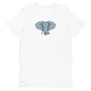 unisex-staple-t-shirt-white-front-6a197571ad91f.jpg Elephant Head T-Shirt