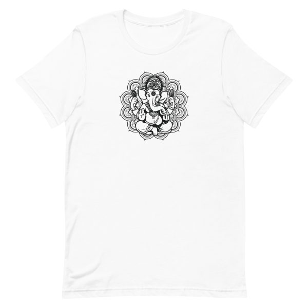 unisex-staple-t-shirt-white-front-6a19786441eee.jpg Ganesh Mandala T-Shirt
