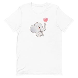 unisex-staple-t-shirt-white-front-6a1982e626fd7.jpg Baby Cute Elephant T-Shirt