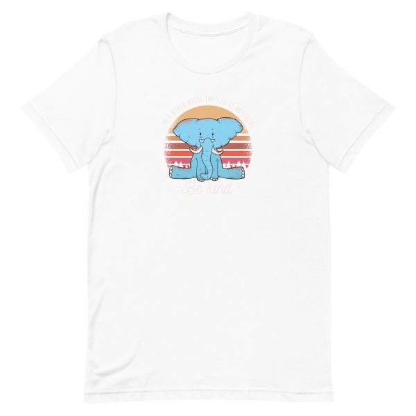 unisex-staple-t-shirt-white-front-6a19836b1455f.jpg Be Kind Elephant T-Shirt