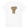 unisex-staple-t-shirt-white-front-6a1983ac66194.jpg Colorful Elephant Mandala T-Shirt