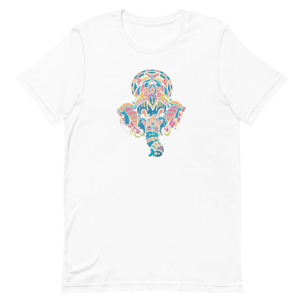 unisex-staple-t-shirt-white-front-6a1983ef4ae34.jpg Colorful Ganesha T-Shirt