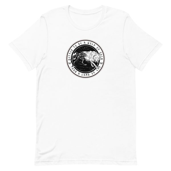 unisex-staple-t-shirt-white-front-6a1985acbf3aa.jpg Wolf of Odin T-Shirt