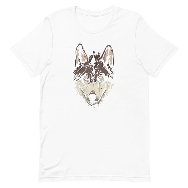unisex-staple-t-shirt-white-front-6a1985f916a83.jpg Wolf Face T-Shirt