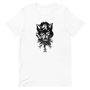 unisex-staple-t-shirt-white-front-6a198af639afe.jpg Wolf Head T-Shirt