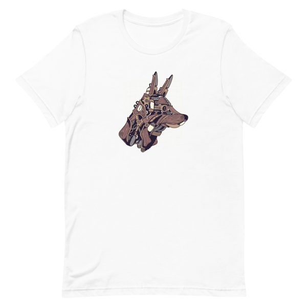 unisex-staple-t-shirt-white-front-6a198c3a4673f.jpg Wolf Steampunk T-Shirt