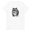 unisex-staple-t-shirt-white-front-6a198c809b072.jpg Wolf Sketch T-Shirt