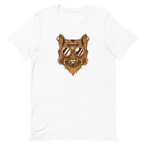 unisex-staple-t-shirt-white-front-6a198d1f2d000.jpg Steampunk Wolf T-Shirt