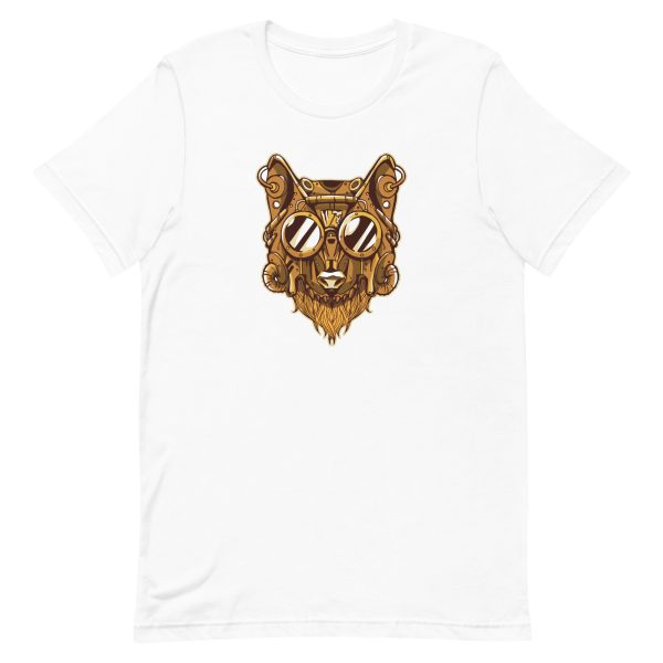 unisex-staple-t-shirt-white-front-6a198d1f2d000.jpg Steampunk Wolf T-Shirt
