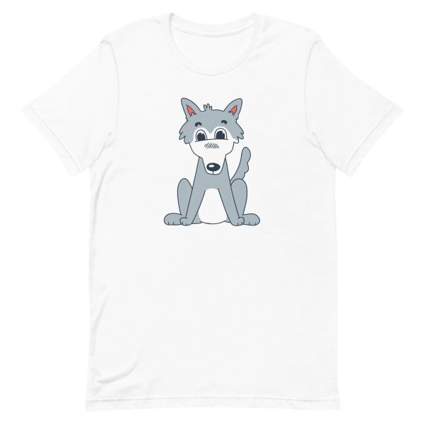 unisex-staple-t-shirt-white-front-6a198df1aad09.jpg Cute Wolf T-Shirt