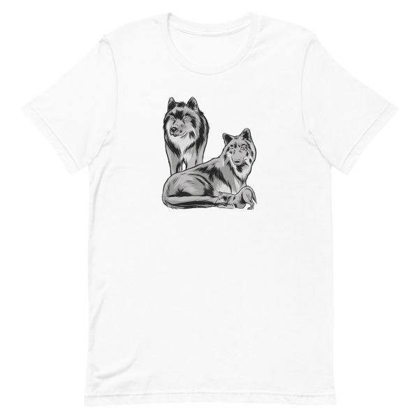 unisex-staple-t-shirt-white-front-6a198e490dfb9.jpg Wolf Family T-Shirt