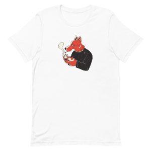 unisex-staple-t-shirt-white-front-6a198e9687de3.jpg Smoking Wolf T-Shirt