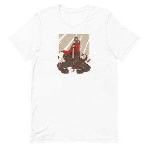 unisex-staple-t-shirt-white-front-6a198ee7807f8.jpg Red Hood Wolf T-Shirt