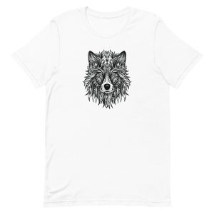unisex-staple-t-shirt-white-front-6a198fe6aa209.jpg Wolf Head T-Shirt