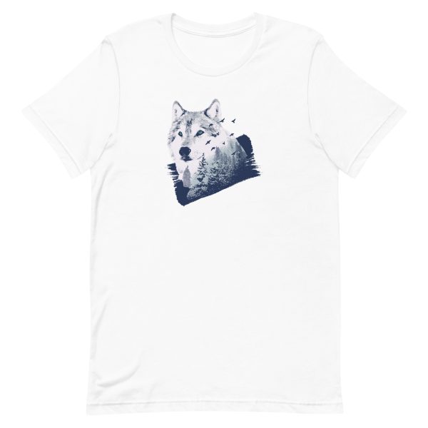 unisex-staple-t-shirt-white-front-6a19902fbf445.jpg Wolf Forest T-Shirt