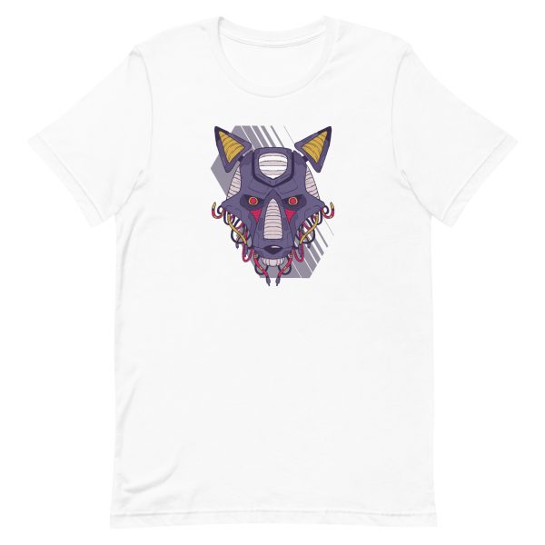 unisex-staple-t-shirt-white-front-6a1a9bd3849b0.jpg Robot Wolf T-Shirt
