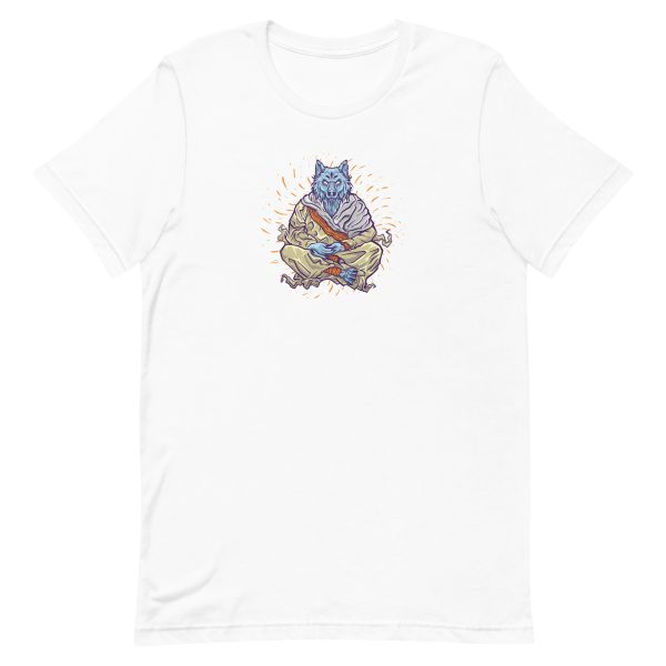 unisex-staple-t-shirt-white-front-6a1a9c182bc35.jpg Monk Wolf T-Shirt