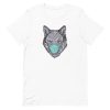 unisex-staple-t-shirt-white-front-6a1ac9ecb5e37.jpg Wolf Face Mask T-Shirt