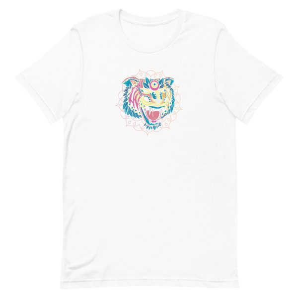 unisex-staple-t-shirt-white-front-6a1acf5c77113.jpg Huichol Tiger T-Shirt