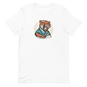 unisex-staple-t-shirt-white-front-6a1ad1f1db8e0.jpg Roaring Tiger T-Shirt