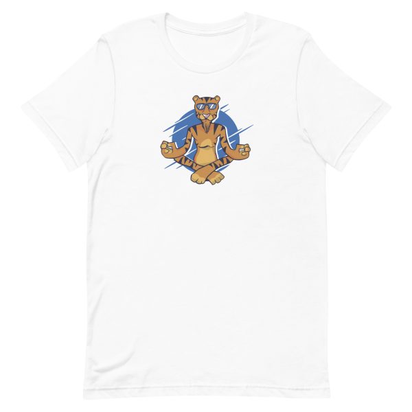 unisex-staple-t-shirt-white-front-6a1ad292f1d90.jpg Meditating Tiger T-Shirt