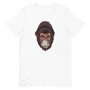 unisex-staple-t-shirt-white-front-6a1ad838847ca.jpg Gorilla Face Mask T-Shirt